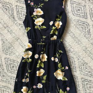Navy floral dress-Urban Outfitters Bycorpus